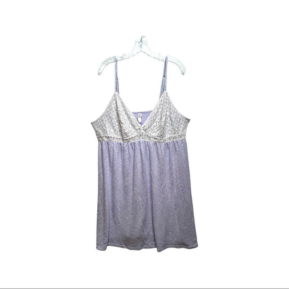 Cacique lavender and white lace chemise 18/20